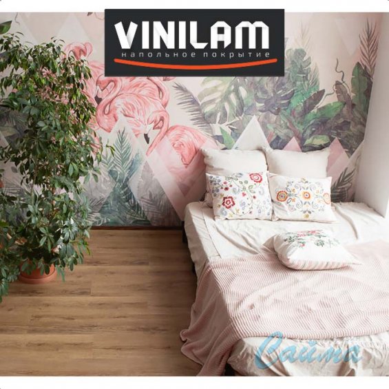 VINILAM Гибрид + пробка Премиум 8 мм Дуб Витория 33808 - Замковая SPC-плитка