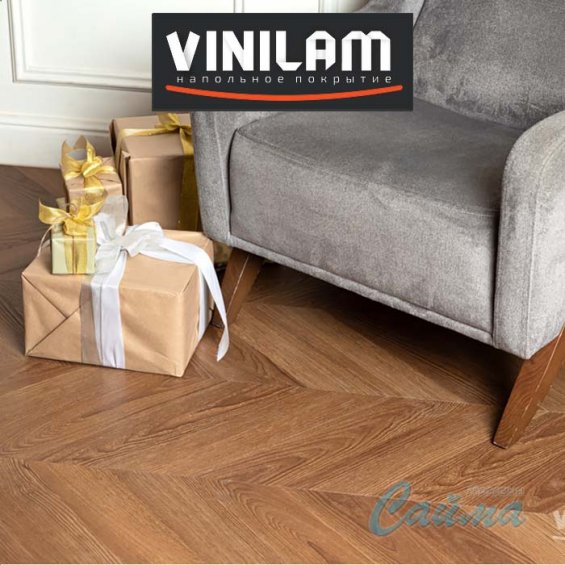 Шеврон Плезир I1651102 Клеевая (Виниловая) LVT-PVH Плитка VINILAM Паркет Шеврон