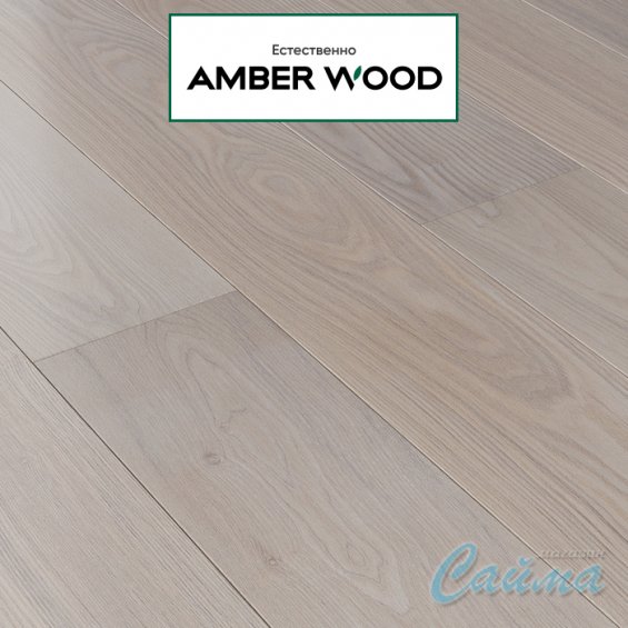 Паркетная Доска Amber Wood Ясень Белая ночь Лак 14х189х1860