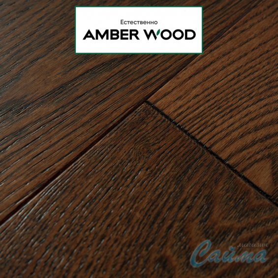 Паркетная Доска Amber Wood Ясень Шоколад Браш Лак 14х189х1860