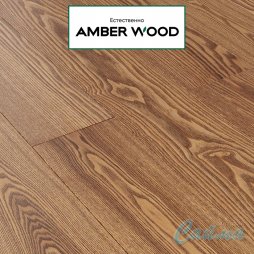 Паркетная Доска Amber Wood Ясень Светлый Орех Браш Лак 14х189х1860-foto2