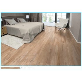 Паркетная Доска Карелия Дуб Stonewashed Ivory Трехполосный-foto2