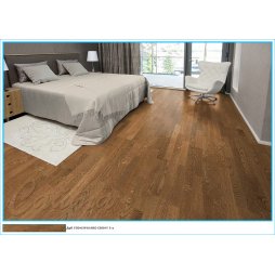Паркетная Доска Карелия Дуб Stonewashed Ebony Трехполосный-foto2
