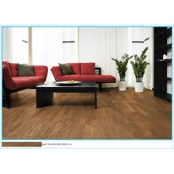 Паркетная Доска Карелия Дуб Stonewashed Ebony Трехполосный-foto4