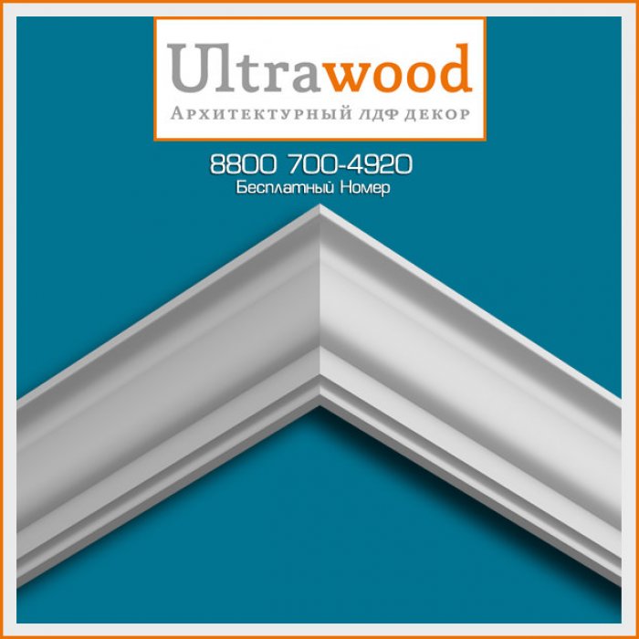 Карниз UltraWood CR 0025 (40х25,4х2440) LDF-foto2