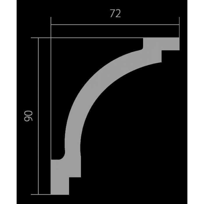 Карниз UltraWood CR 2340 i (72х90х2000) LDF-foto3
