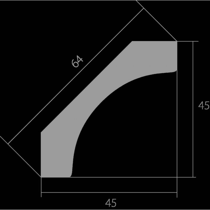 Карниз UltraWood CR 0012 W (45х45х2000)-foto4