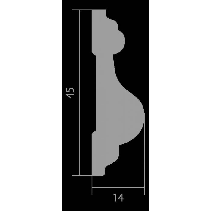 Белый молдинг UltraWood U 0002 P (14х45х2000) Не требует окраски-foto5