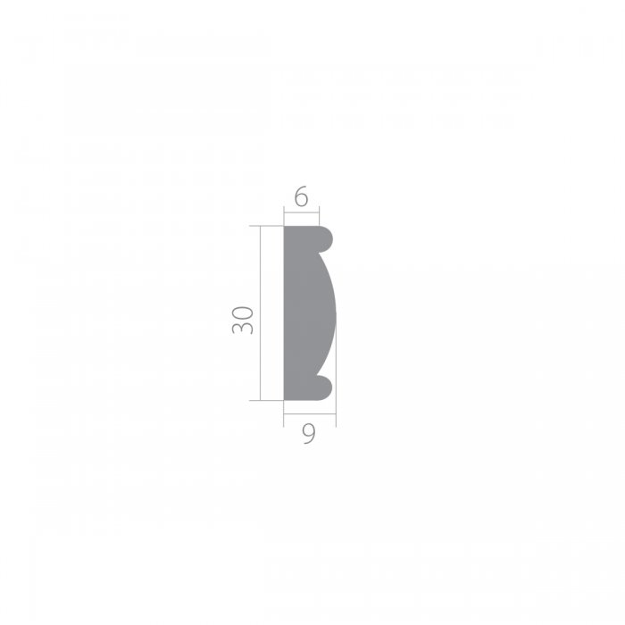 Молдинг UltraWood U 0006 P (9х30х2000) Не требует окраски-foto6