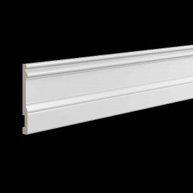 Белый плинтус UltraWood Base 0002 P (14х133х2000) Не требует окраски-foto4