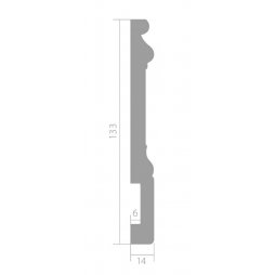 Белый плинтус UltraWood Base 0002 P (14х133х2000) Не требует окраски-foto6