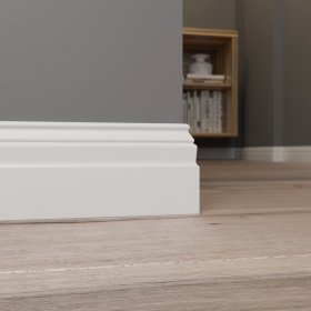 Белый плинтус UltraWood Base 0022 P (12х80х2000) Не требует окраски