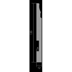 Белый плинтус UltraWood Base 5214 P (12х133х2000) Не требует окраски-foto3