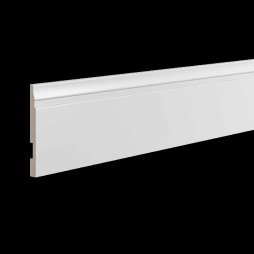 Белый плинтус UltraWood Base 5214 P (12х133х2000) Не требует окраски-foto4