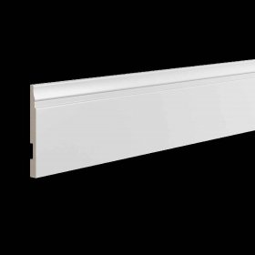 Белый плинтус UltraWood Base 5214 P (12х133х2000) Не требует окраски-foto4