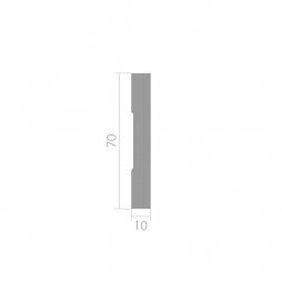 Белый профиль UltraWood BO 7010 i (10х70х2440) Под окраску-foto8