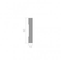 Белый профиль UltraWood BO 6010 i (10х60х2000) Под окраску-foto3