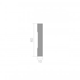 Белый профиль UltraWood BO 6010 i (10х60х2000) Под окраску-foto3
