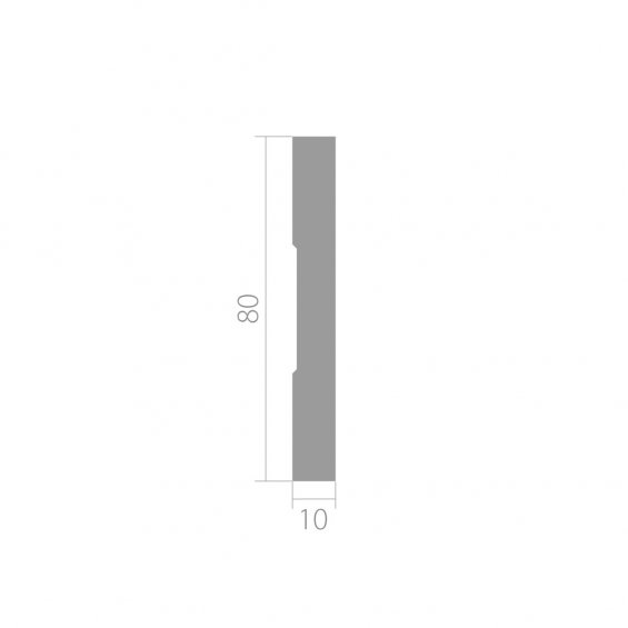 Белый профиль UltraWood BO 8010 i (110х80х2000) Под окраску Белый профиль UltraWood BO 8010 i (110х80х2000) Под окраску