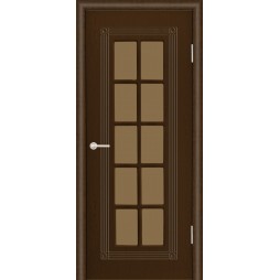 Межкомнатная Дверь (ЧФД) ПР-35 Стекло Бронза (с решеткой)