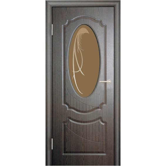 Межкомнатная Дверь (ЧФД) Венеция Стекло Бронза (глубокая фрезеровка)
