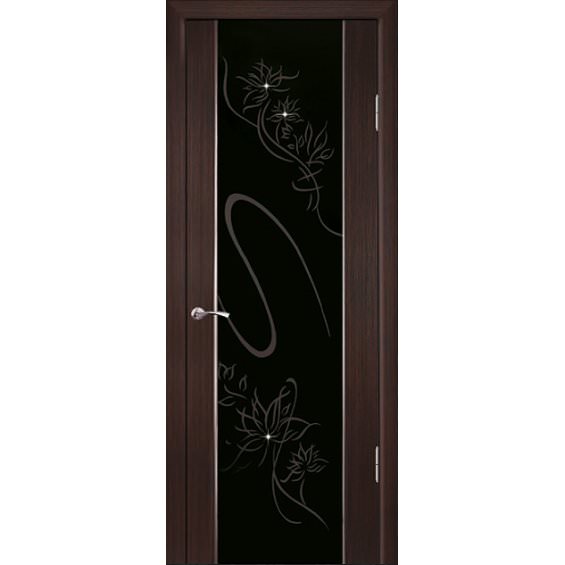 Межкомнатная Дверь Геона. Кристалл Остекленная Триплекс с Рисунком со Стразами