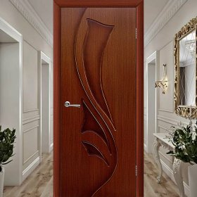 Эксклюзив (Глухая) Лилия - Шпонированная Межкомнатная Дверь Макоре Эксклюзив (Глухая) Лилия - Шпонированная Межкомнатная Дверь Макоре