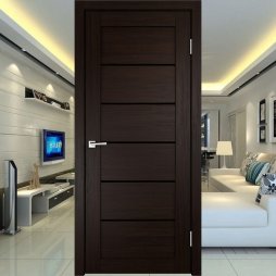 Linea 1 (Лакобель-чёрное) - Межкомнатная Дверь Velldoris-foto2