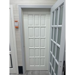 Лондон 2 ПДГ (Массив) Эмаль Белая - Межкомнатная Дверь Ока-foto3