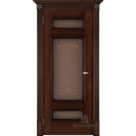 Рим ПДО (Шпон) Кристалл 3 Красный Коньяк - Межкомнатная Дверь Porte Vista