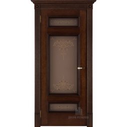 Рим ПДО (Шпон) Кристалл 3 Красный Коньяк - Межкомнатная Дверь Porte Vista-foto3
