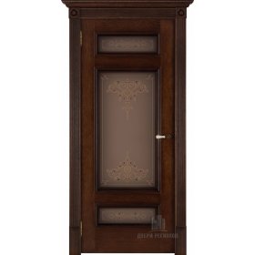 Рим ПДО (Шпон) Кристалл 3 Красный Коньяк - Межкомнатная Дверь Porte Vista-foto3