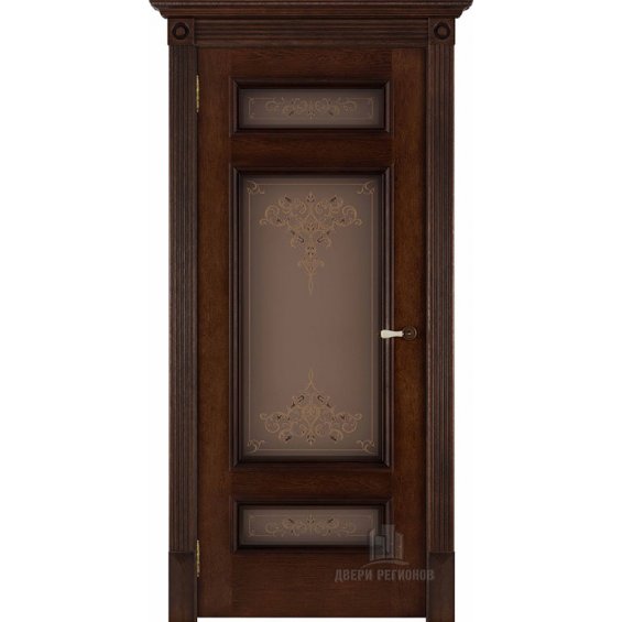 Рим ПДО (Шпон) Кристалл 3 Красный Коньяк - Межкомнатная Дверь Porte Vista