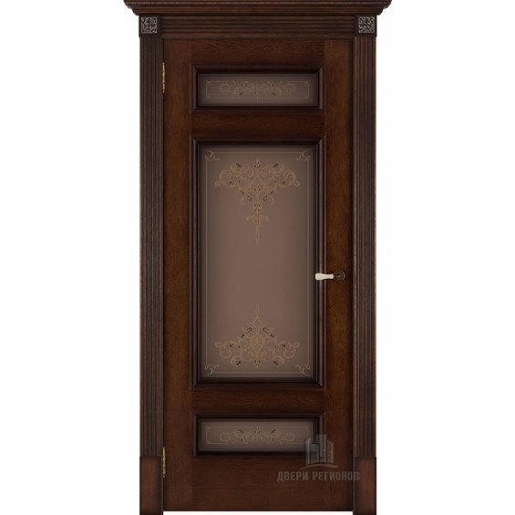 Рим ПДО (Шпон) Кристалл 3 Красный Коньяк - Межкомнатная Дверь Porte Vista