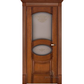 Соло ПДО (Шпон) Кристалл Закаленное Светлый Мед - Межкомнатная Дверь Porte Vista-foto3