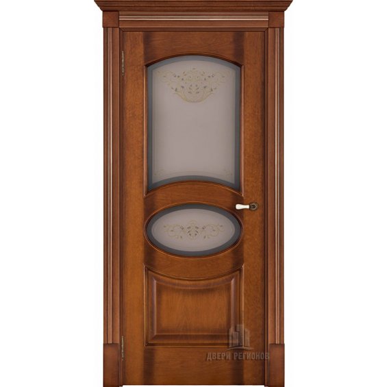 Соло ПДО (Шпон) Кристалл Закаленное Светлый Мед - Межкомнатная Дверь Porte Vista