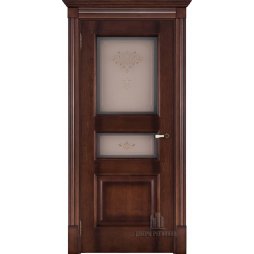 Терзо ПДО (Шпон) Кристалл Закаленное Орех - Межкомнатная Дверь Porte Vista
