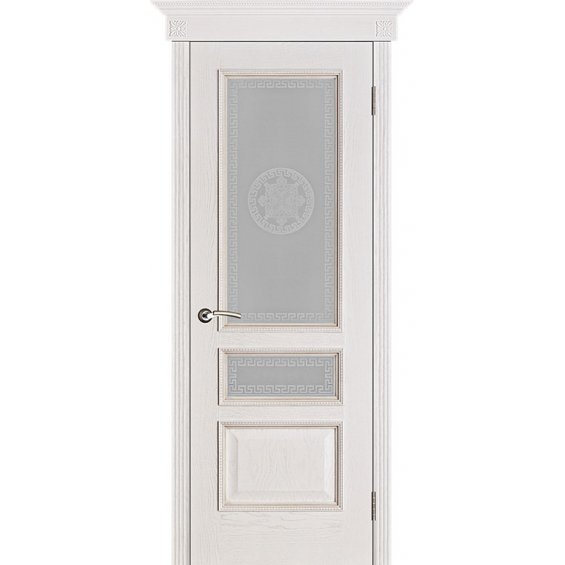 Вена ПДО (Шпон) Версаче Белая Патина - Межкомнатная Дверь Porte Vista