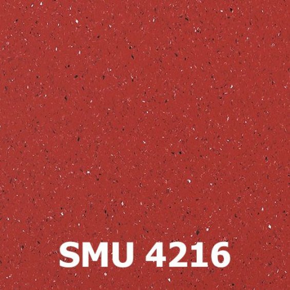 Гомогенный коммерческий линолеум LG Hausys Unite SMU 4216 красный